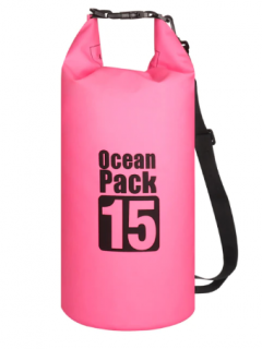 Nepromokavý Ocean Pack 15 L - růžový