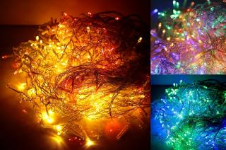 Vánoční světelný závěs 23 m, 500 LED, 3.72W mix barev - II. jakost