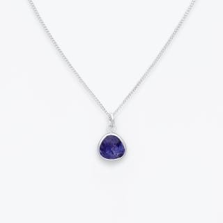 Stříbrný náhrdelník lapis lazuli Kapka - Ag925