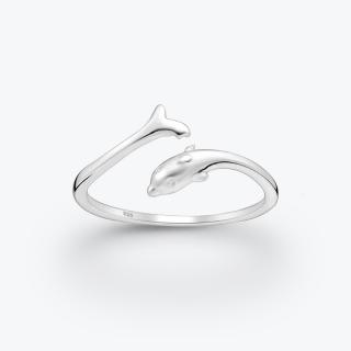 Stříbrný prsten Delfín nastavitelný - Ag925