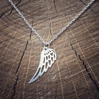 Stříbrný řetízek andělské křídlo - Ag 925