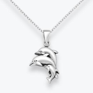 Stříbrný řetízek Delfíni rodina - Ag925
