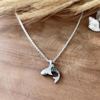Stříbrný řetízek Žralok s keltským ornamentem - Ag925