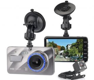 CAR CAM A10, duální kamera do auta se zadní kamerou, displej 4  LCD, čeština