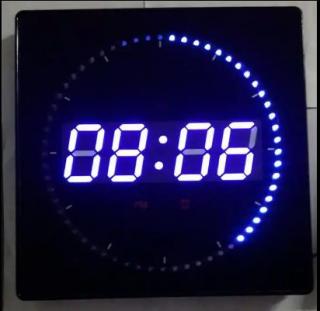 Hodiny JH 3260 Digital - velkoplošné nástěnné LED digitální hodiny Barva: Modrá
