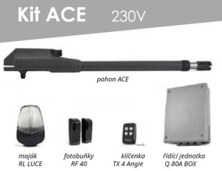 KIT ACE 230V-1 - špičkové pohony s příslušenstvím pro dálkové ovládání 1 křídlové brány do 3m a do 4m průjezdové šíře, 2 velikosti Provedení: 3