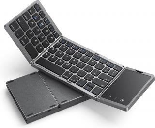 Klávesnice B033 - skládací klávesnice s touchpadem pro chytré TV a mobilní telefony