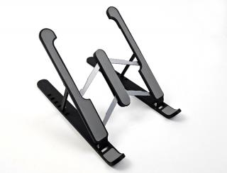 Laptop Stand PL - podložka pro laptop - plastový ergonomický skládací přenosný stolní držák, 6 sklopných poloh