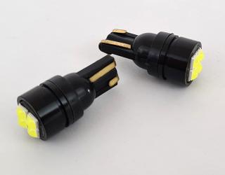 LED 2x T10 W5W 3030-4 Can Bus - 2x 12V LED žárovka do auta s předním svitem, s paticí T10 W5W s CAN BUS