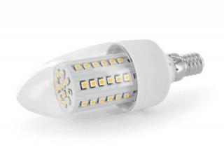 LED C35-60SMD - 3,5W, LED žárovka s prostorovým svitem, patice E14, 240Lm Barva: Bílá neutrální
