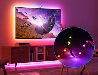 LED KNM TV RGB-USB - barevný RGB pásek za televizi, délka 2m, 3m a 5m, regulátor, dálkové ovládání, napájení z USB Velikost: 2m