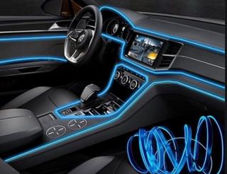 LED line light USB 5M - 5m světelný LED kabel do interiéru vozidla, napájení z USB, více barev svitu Barva: Modrá