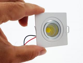 LED RF57 MINI 3W-1097, miniaturní 3W podhledové LED svítidlo výklopné vč. nap. zdroje 230V