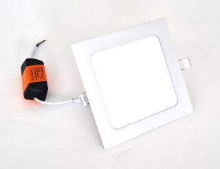 LED SQUARE 12W - stropní vestavné LED podhledové bílé svítidlo 12W, 170x170mm, napájení 230V Barva: Bílá neutrální