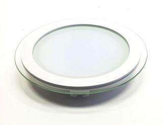 LED VEGA-GLASS 18W - elegantní stropní vestavné LED svítidlo 18W se skleněným rámečkem, průměr 200mm, 1050lm Barva: Bílá neutrální