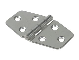 Pant 958 - 4070 Inox - Klavírový, plochý nerezový pant pro přišroubování, rozměry 40x70mm