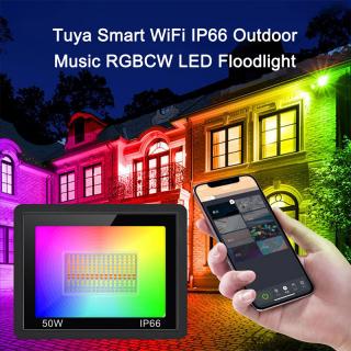 PST FL 50W - Chytrá domácnost TuyaSmart - LED RGB+CCT venkovní reflektor s Wifi, krytí IP66