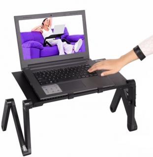 Stolek LAPTRAY PRO, skládací a polohovatelný stolek pro notebook s možností rotace o 360°