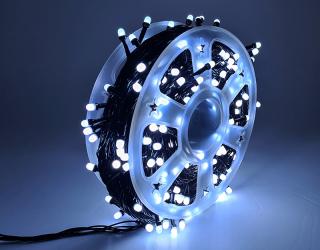 VOR-IN 50M-BIG - vnitřní vánoční řetěz 50m, 300x BIG LED, IP20, různé barvy svitu, 9 světelných programů Barva: Modrá