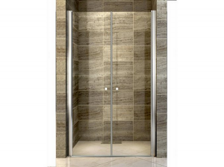 Komfort T2 70 - sprchové dvoukřídlé dveře 66-71 cm  čiré bezpečnostní sklo 6 mm. Sprchové dveře můžete instalovat na vaničku a nebo přímo na dlažbu