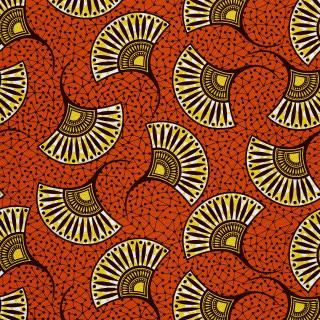 Látka s potiskem nepromokavý polyester - abstraktní africký