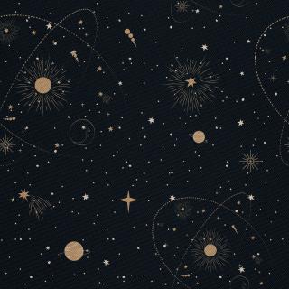 Látka s potiskem nepromokavý polyester - astrologické