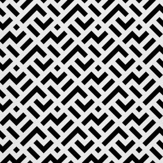 Látka s potiskem nepromokavý polyester - geometrické čtverce