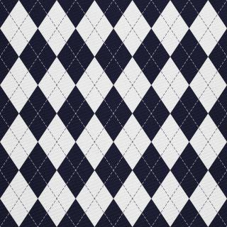 Látka s potiskem nepromokavý polyester - geometrický vzor Argyle 2