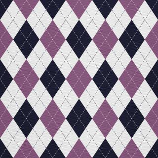 Látka s potiskem nepromokavý polyester - geometrický vzor Argyle