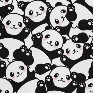 Látka s potiskem nepromokavý polyester - panda