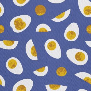 Látka s potiskem nepromokavý polyester - vařené vejce