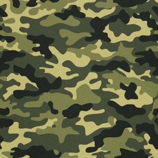 Látka s potiskem nepromokavý polyester - vojenská textura