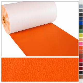 Umělá kůže BIZON DIY, šířka: 14cm x 300cm - Světlá Oranžová