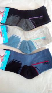 Chlapecké ponožky (QM5051) Barva: černá, modrá, šedá, Velikost: 27-30