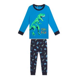 Kugo chlapecké pyžamo (MP1553) Barva: modrá s tm. modrými kalhotami, Velikost: 98