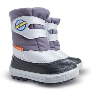 DEMAR - Dětské zimní sněhule BABY SPORTS 1506 D šedé