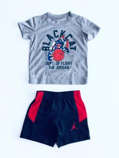 Air Jordan Air Jordan DRI-FIT stylové chlapecké sportovní triko s motivem a kraťasy set 2 ks - Dítě 1-2 roky / Šedá / Air Jordan / Chlapecké