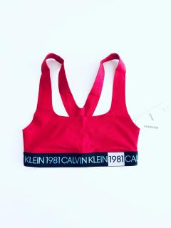 Calvin Klein Calvin Klein 1981 Bold Red stylová sportovní podprsenka Bralette - S / Červená / Calvin Klein