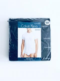 Calvin Klein Calvin Klein Black pohodlná bavlněná trika Classic Fit s mini nápisem 4 ks - S / Černá / Calvin Klein