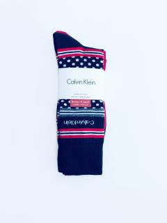 Calvin Klein Calvin Klein Crew Combed Cotton Multi stylové ponožky 4 páry - UNI / Vícebarevná / Calvin Klein