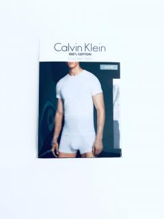 Calvin Klein Calvin Klein Crew Cotton pohodlná bavlněná trika Slim Fit s mini nápisem 3 ks - M / Vícebarevná / Calvin Klein