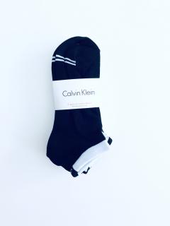Calvin Klein Calvin Klein Crew Logo Black  White stylové bavlněné ponožky 5 párů - UNI / Černobílá / Calvin Klein
