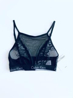 Calvin Klein Calvin Klein Crew Sexy Black luxusní krajková podprsenka Bralette - S / Černá / Calvin Klein