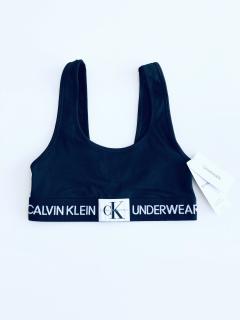 Calvin Klein Calvin Klein Monogram Black stylová sportovní podprsenka Bralette - XS / Černá / Calvin Klein