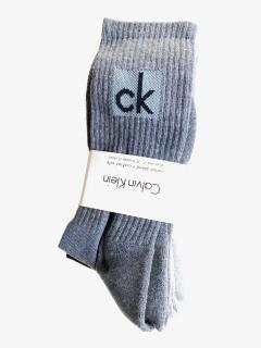 Calvin Klein Calvin Klein Monogram Blue stylové vysoké ponožky s logem CK 3 páry - 39 - 45 1/2 / Modrá / Calvin Klein