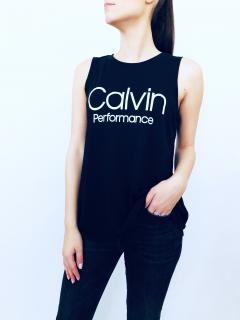 Calvin Klein Calvin Klein Performance Wick Black stylové sportovní tílko s nápisem - S / Černá / Calvin Klein