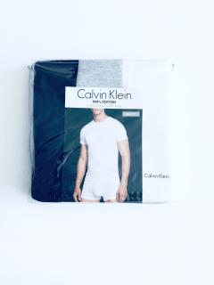 Calvin Klein Calvin Klein stylová bavlněná trika Slim Fit s mini nápisem 3 ks - M / Vícebarevná / Calvin Klein
