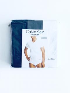 Calvin Klein Calvin Klein V-Neck stylová bavlněná trika Classic Fit s mini nápisem 3 ks - M / Šedá / Calvin Klein