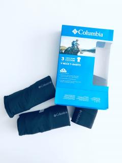 Columbia Columbia V Neck Black pohodlná bavlněná trika s logem 3 ks - L / Černá / Columbia