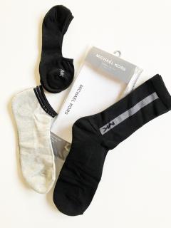 Michael Kors Michael Kors Weekend Travel Pack stylové ponožky různých střihů s logem MK 3 páry - 39-46 / Černá / Michael Kors